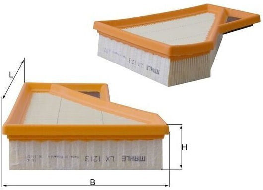 Knecht Air Filter Mini R50 R53 R52 1.6 Height 47.3mm Width 165.0mm Length 215.2mm Filter Insert