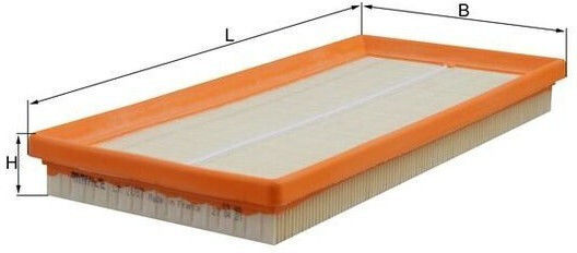 Knecht Air Filter Fiat 500 Panda 1.4 Height 33mm Width 152mm Length 319mm Filter Insert