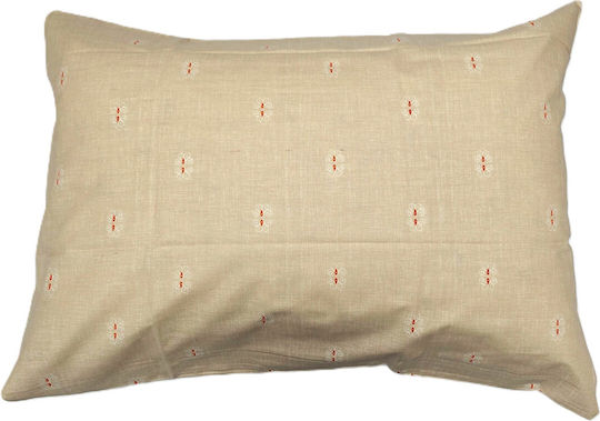 Kotonia Home Σετ Μαξιλαροθήκες με Φάσα Beige 50x80εκ.