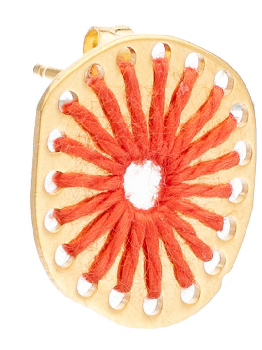 Mini Fungo Nieten Vergoldet Orange