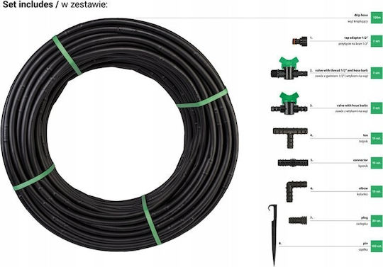 Set Furtun Irigare Prin Picurare 100 Metri