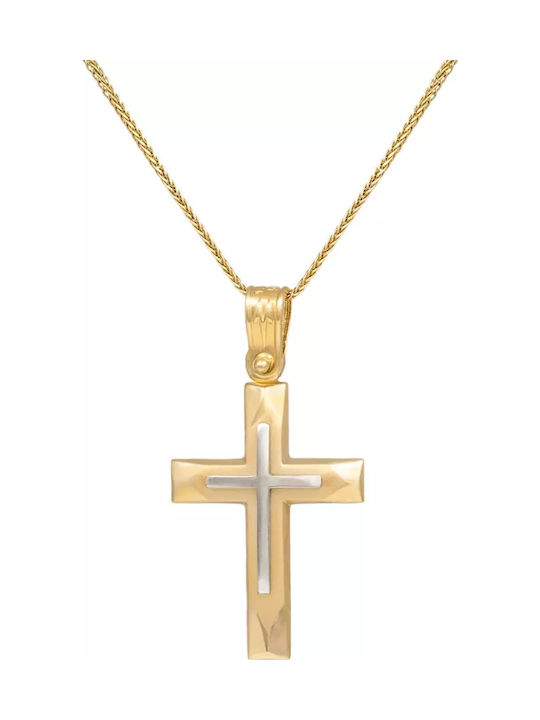 Gold Cross 14K Double Sided