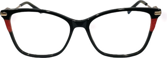 Alexander Wintsch Aw6215 C1 Women's Prescription Eyeglass Frames Butterfly Black-Gold-Red