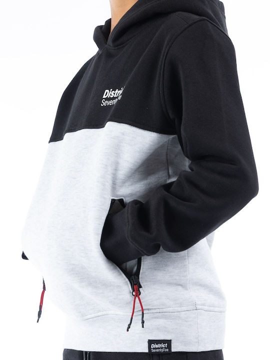 Kids Sweatshirt with Hood and Pockets Grey Gray