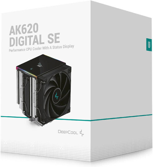 Deepcool AK620 Digital SE Ψύκτρα Επεξεργαστή Διπλού Ανεμιστήρα για Socket AM4/AM5/1200/115x με RGB Φωτισμό