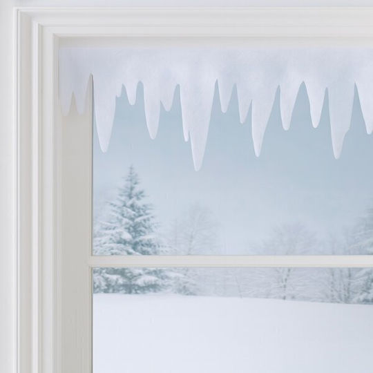 Weihnachtsaccessoires Schneeflocken Fensterdekoration 30cm 2m Weiße