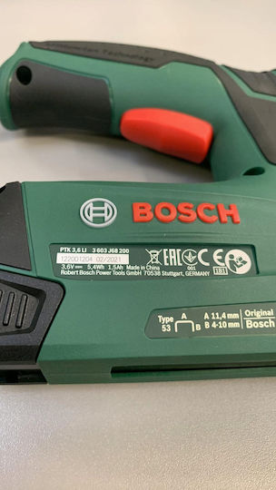 Bosch Battery Stapler Gun PTK 3.6 Li 3.6V 1x1.5Ah for Staples