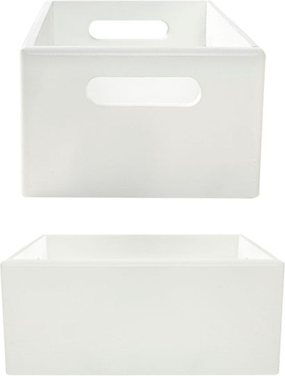 Creative Decorative Crate Garden Wooden 30cmx20cmx13cm JAN-CD-SN130-WHITE
