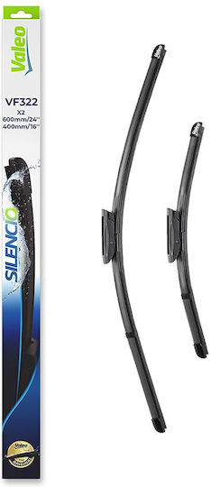 Valeo Silencio X.trm x2 Σετ Μπροστινοί Υαλοκαθαριστήρες Αυτοκινήτου 600mm/400mm για Renault Clio / Fluence / Megane / Thalia Citroen C3 Picasso / C-Elysee BMW X2