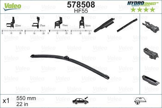 Valeo HydroConnect Ștergător Auto pentru Șofer 550mm pentru Mercedes-Benz Magazin online Renault Kangoo Volkswagen Gândac (Nou) Dacia Magazin online Logan Jeep Renegade