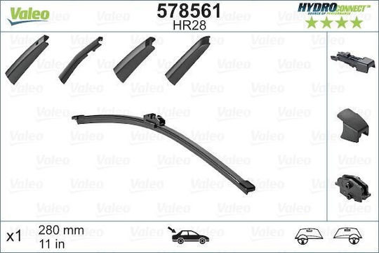 Valeo Hydroconnect Πίσω Υαλοκαθαριστήρας Αυτοκινήτου 280mm Universal