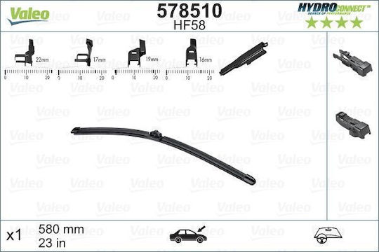 Valeo HydroConnect Car Wiper Blade Driver 580mm for Alfa Romeo Alfa 159 / Brera