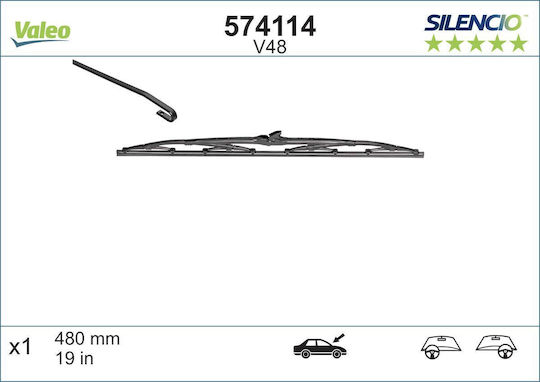 Silencio Windshield Wiper L:480 Mm Classic Blade Type