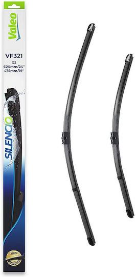 Valeo Silencio X.trm x2 Front Set Car Wiper Blades 600mm Passenger Wiper Length 475mm