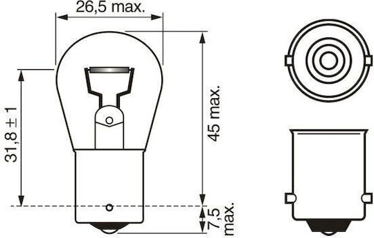 Bec 6v P21w 21w Pure Light Set 10 Pcs Bosch