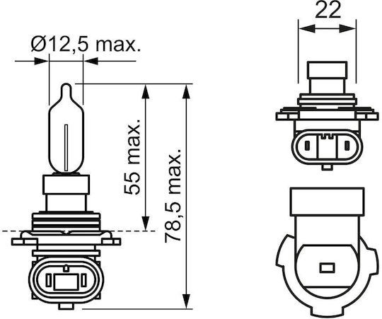 Bec 12v Hir2 55w Pure Light Bosch