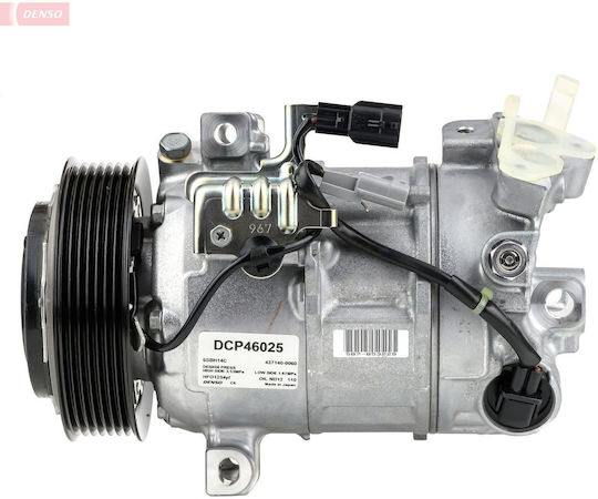 Denso Air Conditioning Compressor Nissan X-Trail III 1.6d/2.0d 04.14 6Sbh14c 7 Ribs 115mm Pulley 12V R134a R1234yf Pag 46 Yf 110ml Magnetic Clutch