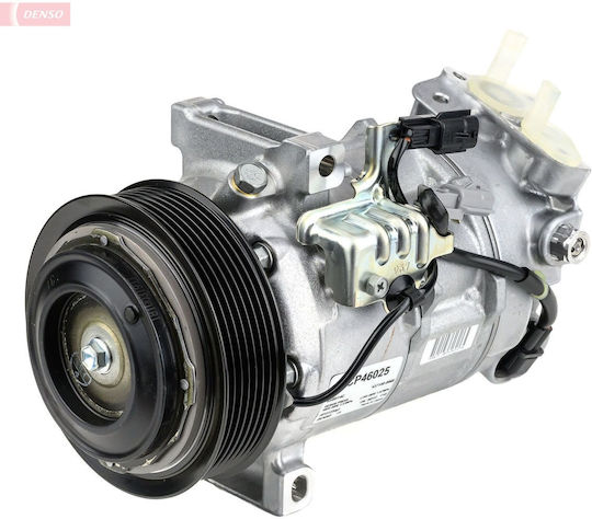 Denso Air Conditioning Compressor Nissan X-Trail III 1.6d/2.0d 04.14 6Sbh14c 7 Ribs 115mm Pulley 12V R134a R1234yf Pag 46 Yf 110ml Magnetic Clutch