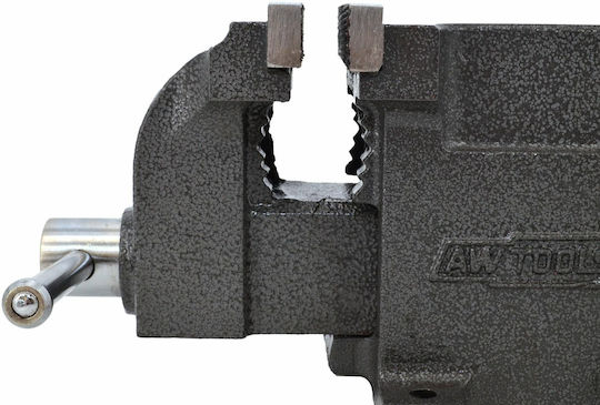 AWTools Fester Schraubstock aus Gusseisen mit einer maximalen Öffnung von 110 mm