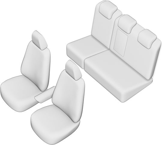 Set huse scaune Umbrella Audi Q-5 2009-2017 Banchetă divizată Tetiere în formă de L