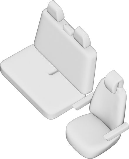Set Umbrella Seat Covers Mercedes Vito 1+2 2006-2015