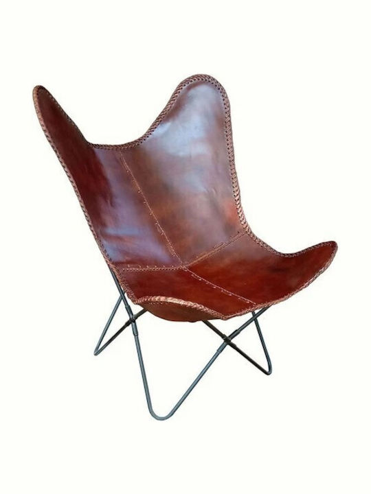 Πολυθρόνα Επισκέπτη σε Καφέ Χρώμα 70x70x90cm