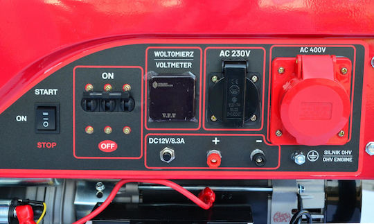 AWTools Trifazică Generator Benzină (în patru timpi) Patru timpi cu Roți și Putere Maximă 6.25kVA