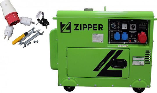 Zipper Αθόρυβη Γεννήτρια Πετρελαίου με Ηλεκτρική Μίζα, Ρόδες και Μέγιστη Ισχύ 3kVA