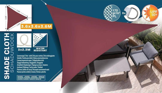 Progarden Triunghi Umbrela Sail Burgundy 3.6x3.6m