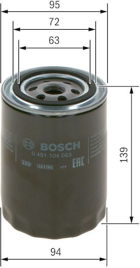 Bosch Φίλτρο Λαδιού Αυτοκινήτου για Ferrari / Ford / Land Rover / Mazda / Nissan / Toyota
