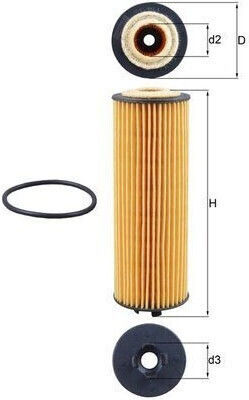 Knecht Oil Filter Insert Chevrolet Aveo Opel Corsa E Outer Diameter 44.0 Mm Height 131.9 Mm