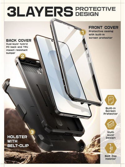 Supcase Unicorn Beetle Pro Back Cover Σιλικόνης / Πλαστικό Μαύρο (Galaxy S25 FE)