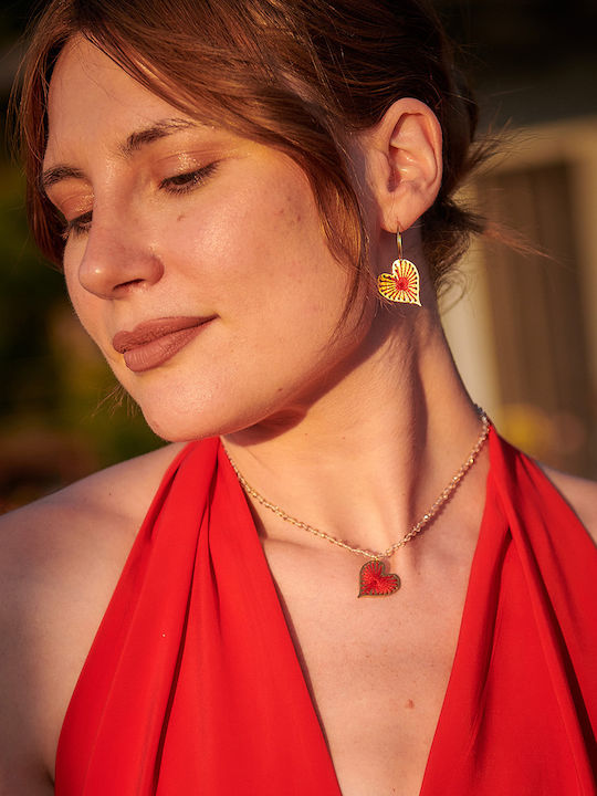 Halskette Rosenkranz mit Design Herz