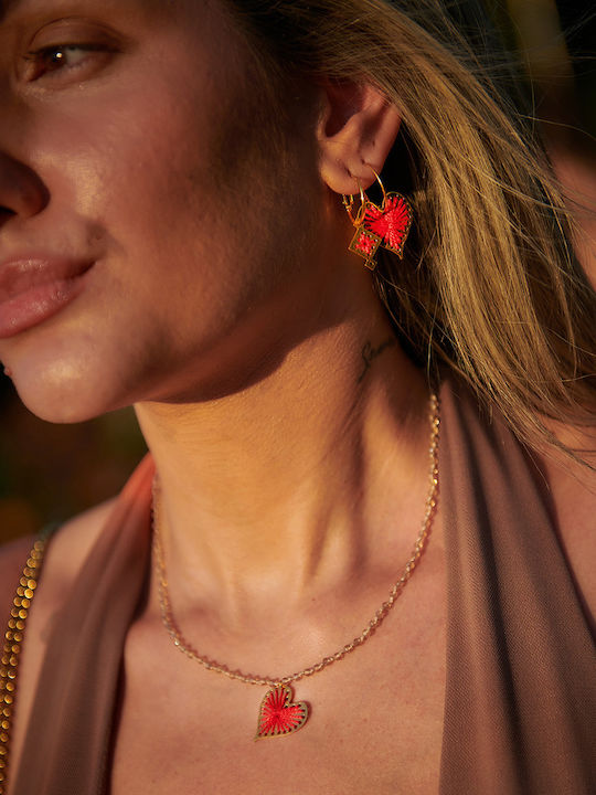 Halskette Rosenkranz mit Design Herz