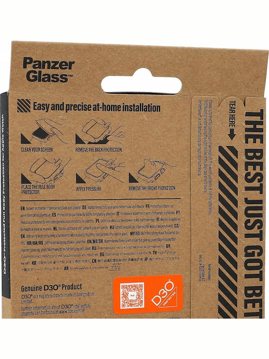 PanzerGlass Защитен екран за Apple Watch 9 41 мм 1бр 3689 Черно