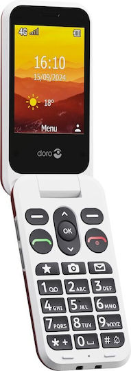 Doro Leva L20 Single SIM Κινητό με Κουμπιά Red White