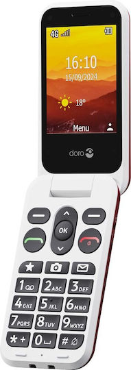 Doro Leva L20 Single SIM Κινητό με Κουμπιά Red White