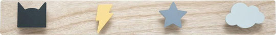 Atmosphera Kids Wall Hanger Wooden 55x4.5cm