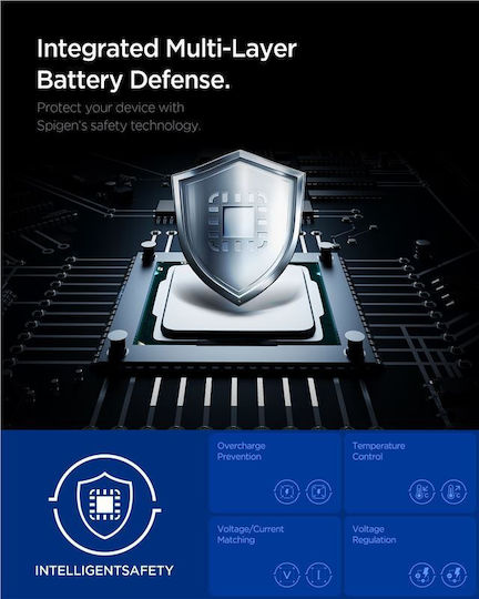 Spigen Φορτιστής Χωρίς Καλώδιο με Θύρα USB-A και 2 Θύρες USB-C 67W Power Delivery Μαύρος (Essential)