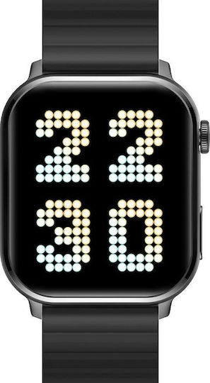 Imilab W02 44mm Smartwatch με Παλμογράφο (Μαύρο)