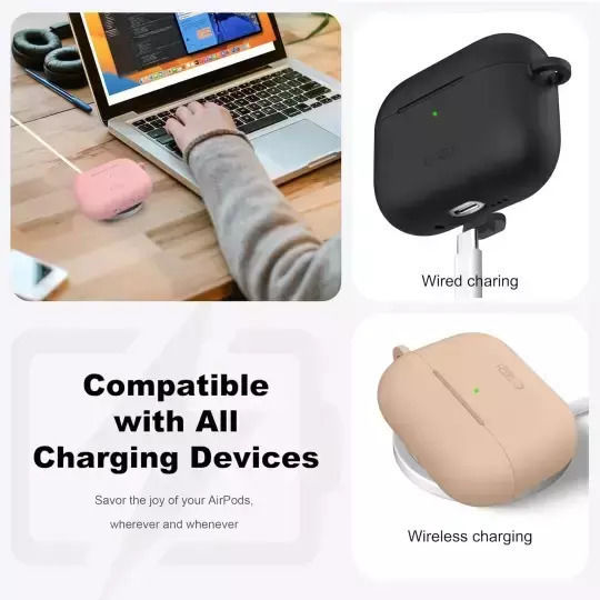 Tech-Protect Silicone Hook Hülle Silikon mit Haken in Blau Farbe für Apple AirPods Pro 3