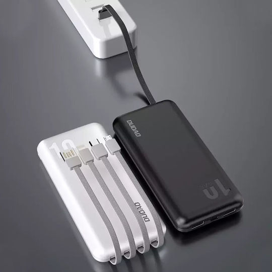 Dudao K6Pro Power Bank 10000mAh 15W With 2 USB-A Output Ports White