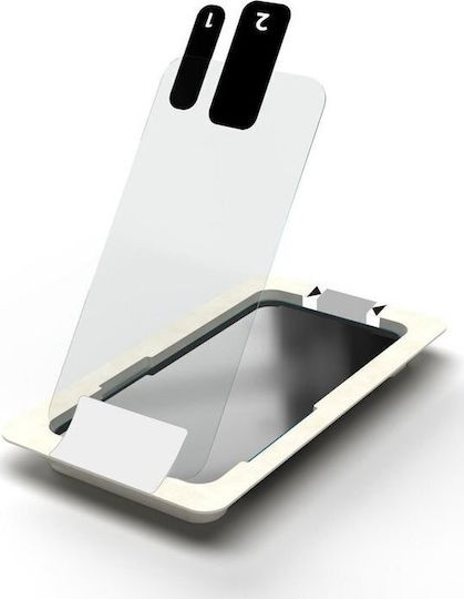 Estuff Apple Iphone 14 Plus/13 Pro Max Clear Glass Screen Protector Mounting Frame