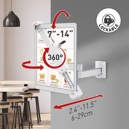 Βάση Tablet 7-14" Swivel Wall Lock