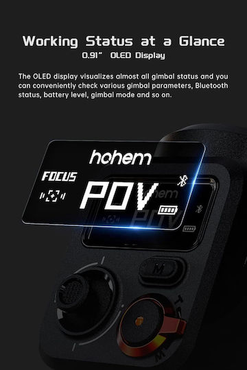 Hohem iSteady M6 Phone Gimbal with 3 Axis Stabilization and 18 Operating Hours Black