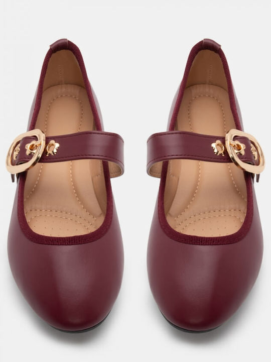 Ballerinas With strap Burgundy