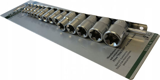 Honiton Καρυδάκια Torx με Καρέ Υποδοχής 1/4" Σετ 14τμχ