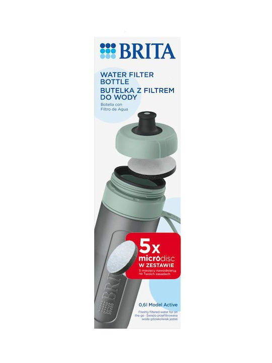 Brita Active Water Bottle With Filter 600ml Green