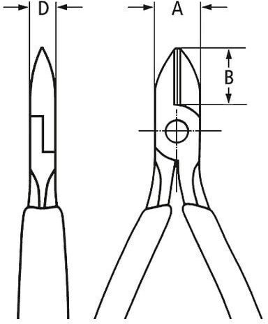 Knipex Плоски Антистатични Клещи Дължина 125mm
