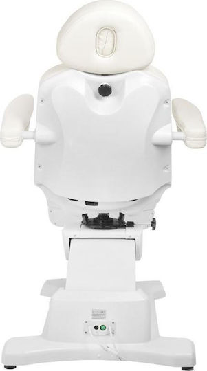 Beauty Chair White with Adjustable Height and Electric Lifting